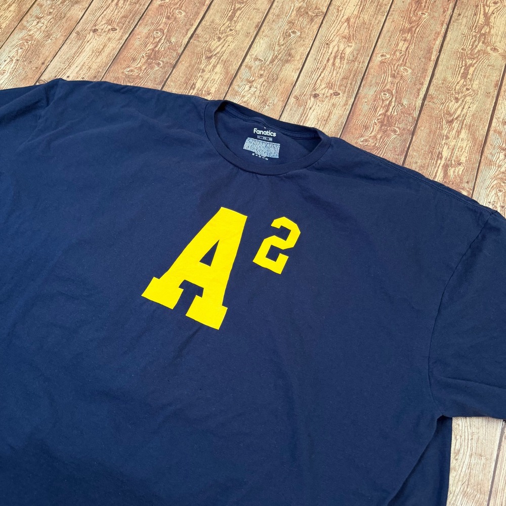 Fanatics Michigan Wolverines T Shirt Mens 5XL Blue Ann Arbor A2 Graphic Tee